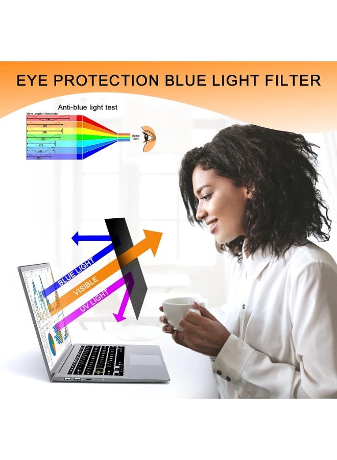 Magnetic Laptop Privacy Screen 14 Inch 16:9 - Laptop Screen Privacy Shield, Anti-Blue Light, Anti-Glare Filter, Removable Screen Protector Compatible with Huawei/HP/Samsung/Lenovo Thinkpad/Dell /Acer/Asus/Xiaomi Laptops - Image 3
